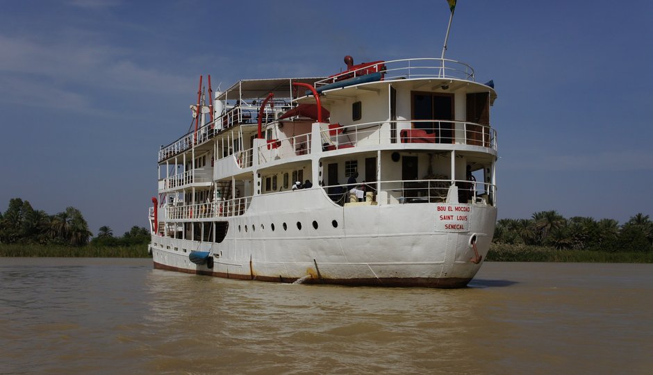 Mit der Bou el Mogdad auf dem Senegal River